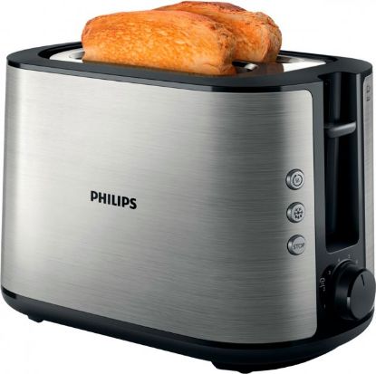  Зображення Тостер  Philips Viva Collection, 950Вт, пластик+ метал, чорний+нерж 