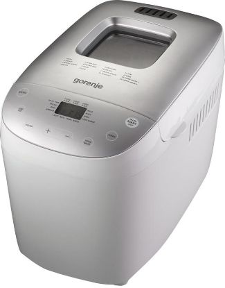  Зображення Хлібопічка Gorenje, 850Вт, програм-1.6,  макс.вага - 1.6кг, форма прямокутник, пластик, сірий 
