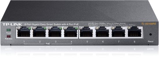  Зображення Комутатор TP-LINK TL-SG108PE 8xGE/4xPoE 65.2W EasySmart 