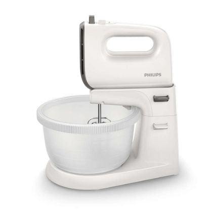  Зображення Міксер Philips стціонарний Viva Collection, 450Вт, насадки -4, чаша -пластик, 3л , біло-сірий 