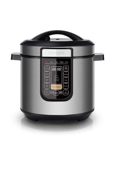  Зображення Мультиварка-скороварка PHILIPS Viva Collection, 1000Вт, чаша-6л, кнопкове керування, пластик/метал, чорний-метал 