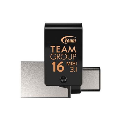  Зображення Флеш-накопичувач USB3.1 16GB OTG Type-C Team M181 Black (TM181316GB01) 