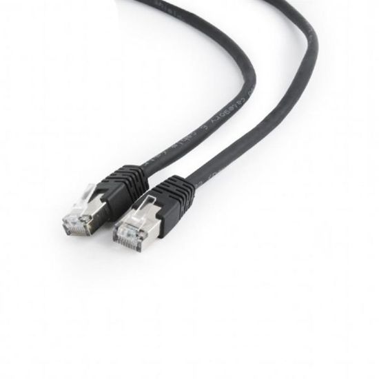  Зображення Патч-корд Cablexpert Cat.6e FTP RJ45 1m чорний (PP6-1M/BK) 