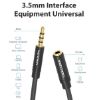  Зображення Кабель Vention 3.5 мм - 3.5 мм (M/F), 1 м, Black (VAB-B06-B100-M) 