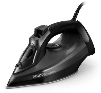  Зображення Праска Philips 5000 Series, 2600Вт, 320мл, паровий удар -200гр, постійна пара - 45гр, керам. підошва, чорний 
