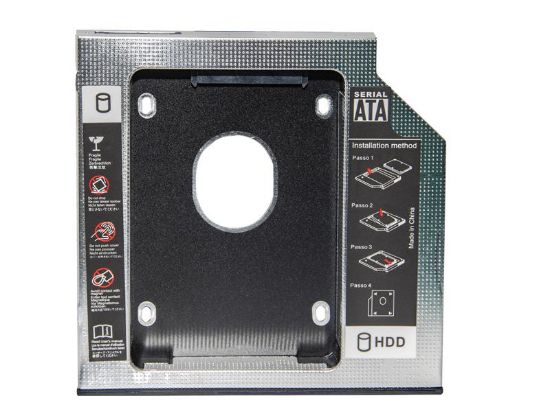 Зображення Шасі для ноутбука 1stCharger підключення HDD 2.5" в відсік приводу ноутбука SATA/mSATA 9.5mm 