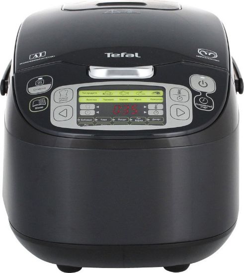  Зображення Мультиварка Tefal Fuzzy Logic, 750Вт, чаша-5л, кнопкове керування, пластик, чорний 