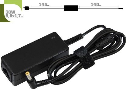  Зображення Блок живлення 1StCharger для ноутбука DELL 30W 19V 1.58A 5.5x1.7 + кабель живлення Retail BOX 