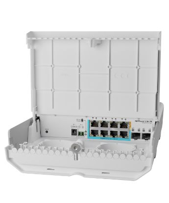  Зображення Комутатор MikroTik Cloud Smart Switch netPower Lite 7R CSS610-1Gi-7R-2S+OUT 