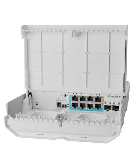  Зображення Комутатор MikroTik Cloud Smart Switch netPower Lite 7R CSS610-1Gi-7R-2S+OUT 