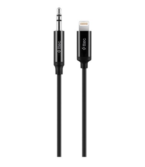  Зображення Кабель Ttec 3.5 мм - Lightning (M/M), 1 м, Black (2DK42S) 