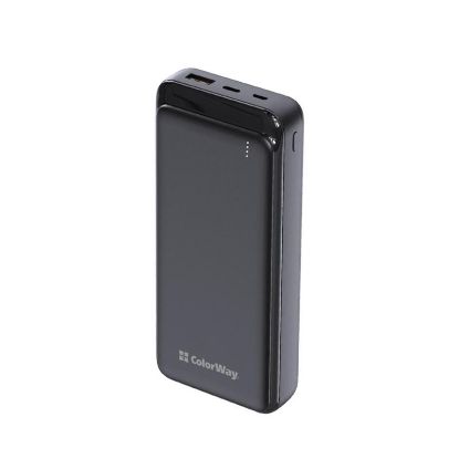  Зображення Внешний аккумулятор (Power Bank) Colorway 20000mAh Slim (USB QC3.0 + USB-C PD 20W) Black 