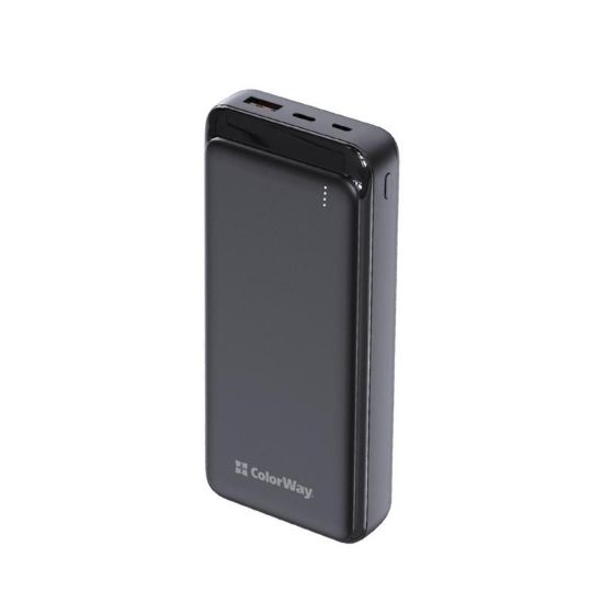  Зображення Внешний аккумулятор (Power Bank) Colorway 20000mAh Slim (USB QC3.0 + USB-C PD 20W) Black 