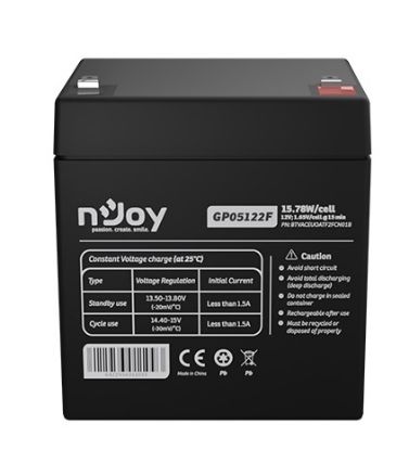  Зображення Акумуляторна батарея Njoy GP05122F 12V 5AH (BTVACEUOATF2FCN01B) AGM 