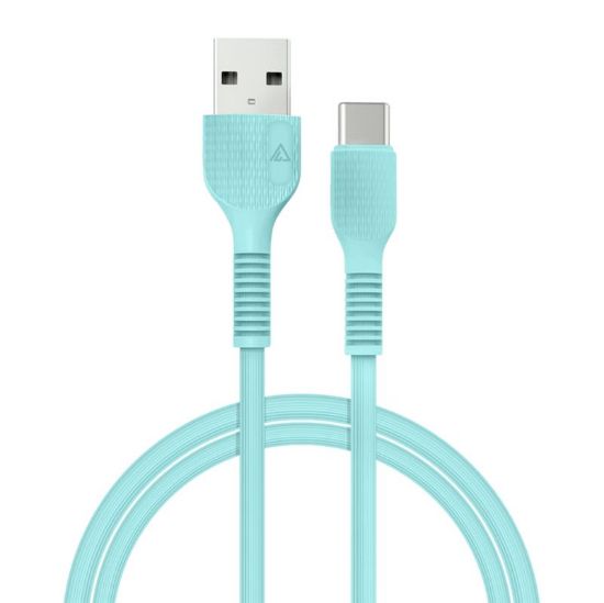  Зображення Кабель ACCLAB AL-CBCOLOR-T1MT USB-USB Type-C 1.2м Mint (1283126518256) 