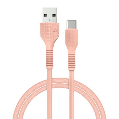  Зображення Кабель ACCLAB AL-CBCOLOR-T1PH USB-USB Type-C 1.2м Peach (1283126518263) 
