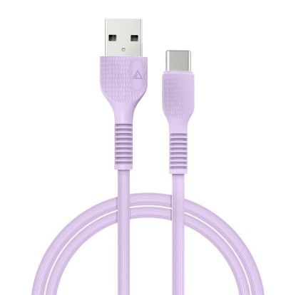  Зображення Кабель ACCLAB AL-CBCOLOR-T1PP USB-USB Type-C 1.2м Purple (1283126518270) 