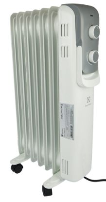  Зображення Обігрівач оливний Electrolux, 20м2, 1500Вт, мех. упр-ння, 7 секцій, білий 