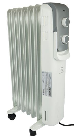  Зображення Обігрівач оливний Electrolux, 20м2, 1500Вт, мех. упр-ння, 7 секцій, білий 