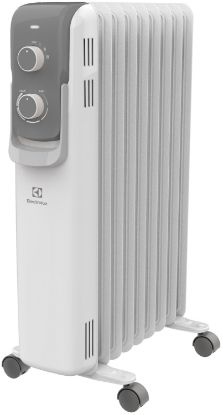  Зображення Обігрівач оливний Electrolux, 25м2, 2000Вт, мех. упр-ння, 9 секцій, білий 