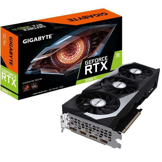  Зображення Відеокарта GeForce RTX 3060 Ti  8GB GDDR6X   GigaByte Gaming OC 8G rev.1.0  (LHR)) 