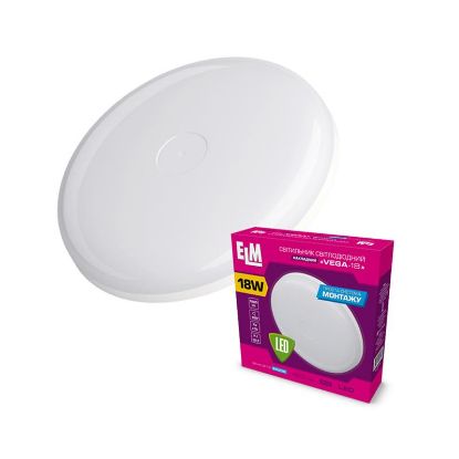  Зображення Світильник ELM VEGA-18W 6500K (26-0051) 