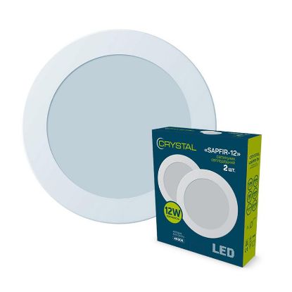  Зображення Світильник CRYSTAL SAPFIR-12W 4000K 2шт. (DNL-003) 