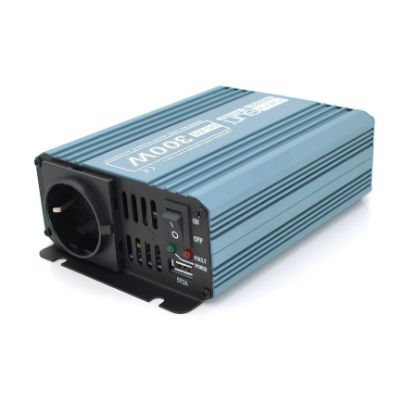  Зображення Інвертор напруги Mexxsun MXS-300, 12V/220V, 300W (MXS-300-12M/29227) 