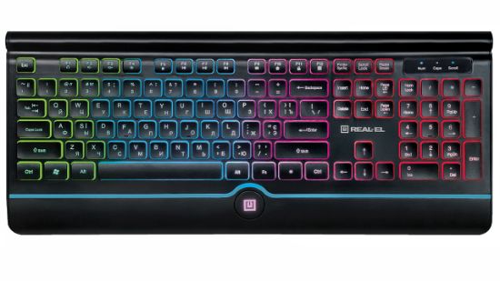  Зображення Клавіатура REAL-EL Comfort 8000 Backlit Ukr Black 