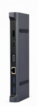  Зображення USB Type-C концентратор (Hub) Cablexpert 1 х RJ45, 1 x HDMI, VGA, 1 x USB Type C, 3 x USB 3.1 