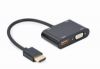  Зображення Перехідник 0.15m Cablexpert HDMI на 2хHDMI(M)/VGA(M) audio 3.5mm 