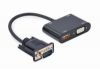  Зображення Перехідник 0.15m Cablexpert VGA на HDMI(M)/VGA(M) audio 3.5mm 