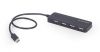  Зображення Пристрій USB Gembird UHB-CM-U2P4-01, Хаб Type-C на 4 порти USB 2.0, пластик, чорний) 
