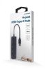  Зображення Пристрій USB Gembird UHB-CM-U2P4-01, Хаб Type-C на 4 порти USB 2.0, пластик, чорний) 