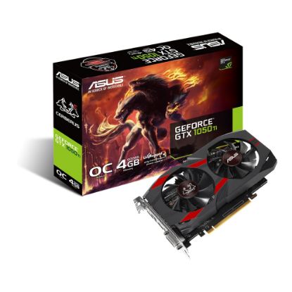  Зображення Відеокарта GF GTX 1050 Ti 4GB GDDR5 Cerberus OC Asus (CERBERUS-GTX1050TI-O4G) 