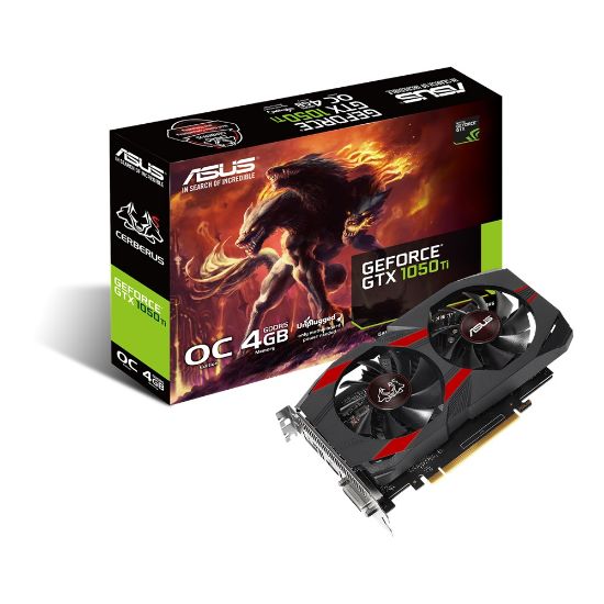  Зображення Відеокарта GF GTX 1050 Ti 4GB GDDR5 Cerberus OC Asus (CERBERUS-GTX1050TI-O4G) 