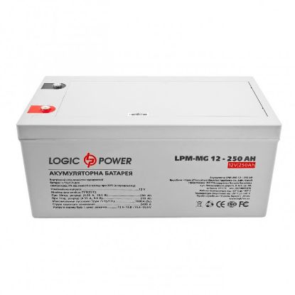  Зображення Акумуляторна батарея LogicPower 12V 250AH (LPM-MG 12 - 250 AH) AGM мультигель  