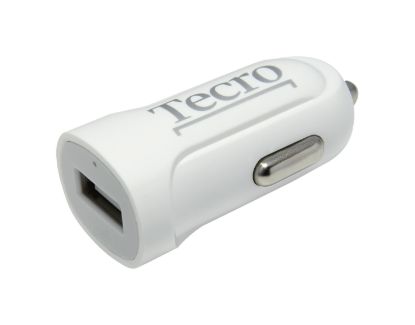  Зображення Автомобільний зарядний пристрій Tecro (1USBх2.1A) White (TCR-0121AW) 