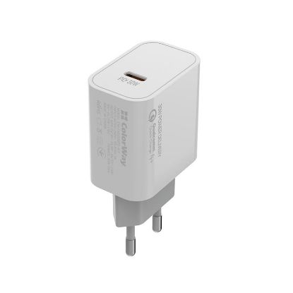  Зображення Зарядное устройство Colorway 1 Type-C PD (30W) white (CW-CHS038PD-WT) 