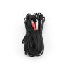  Зображення Аудіо-кабель 3,5mm/2xRCA (M) (пальчик-два тюльпана) Gembird (CCA-458-15M), 15.0m Black 