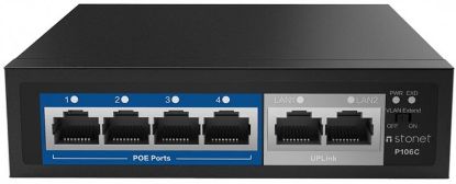 Зображення Комутатор Netis P106C 4xFE PoE, 2xFE, некерований 