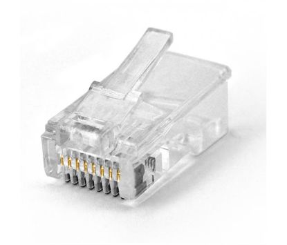  Зображення Конектор Ritar RJ45 cat.5e UTP 8P8C PREMIUM (позолочені контакти) 100 шт (13193) ) 