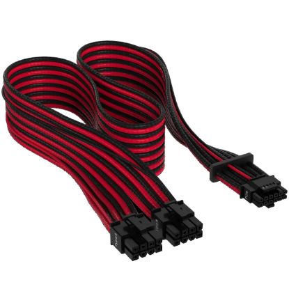  Зображення Corsair Premium Individually Sleeved 12+4pin PCIe Gen 5 12VHPWR 600W cable, Type 4, BLACK/RED, EAN:0840006694540 