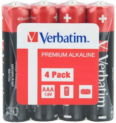  Зображення Батарейка Verbatim Alkaline AAA/LR03 4шт 