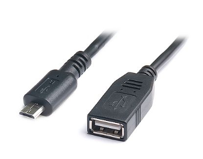  Зображення Дата кабель OTG USB 2.0 AF to Micro 5P 0.1m REAL-EL (EL123500014) 