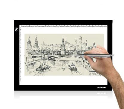  Зображення LED планшет (світлокопіювальний) Huion L4S + рукавичка 