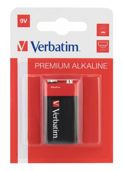  Зображення Батарейка Verbatim Alkaline Krona/6LR61 9V BL 1шт 