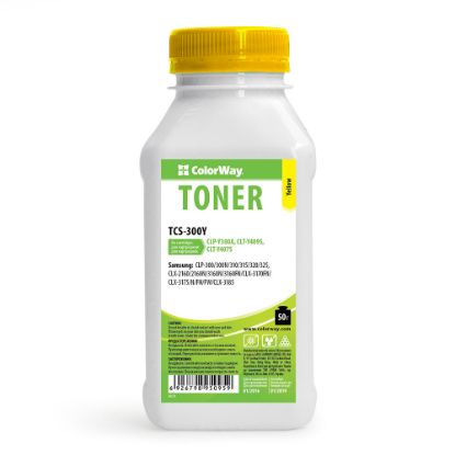  Зображення Тонер Colorway Samsung CLP-300/310/320/325 Yellow 50g/bottle 
