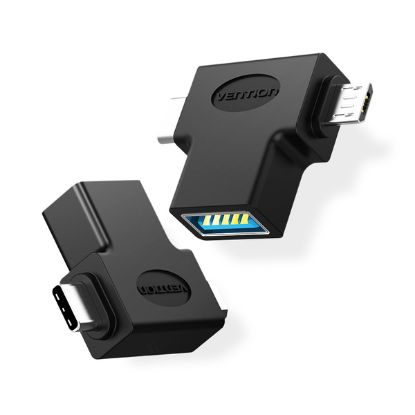  Зображення Адаптер Vention USB 3.1 Type-C / USB 3.0 OTG AF / microUSB BM (CDIB0) 