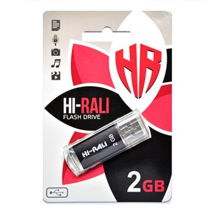  Зображення Флеш-накопичувач USB 2GB Hi-Rali Rocket Series Black (HI-2GBRKTBK) 